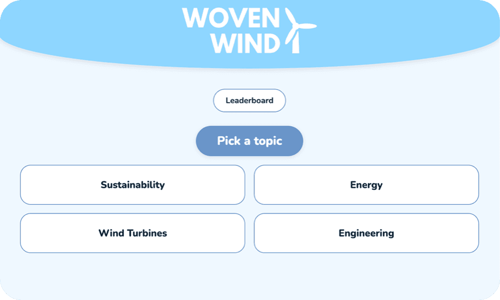 Woven Wind trivia game screen