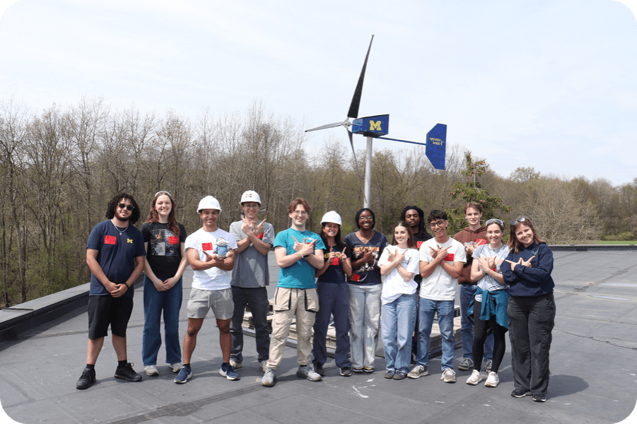 Woven Wind team with their wind turbine