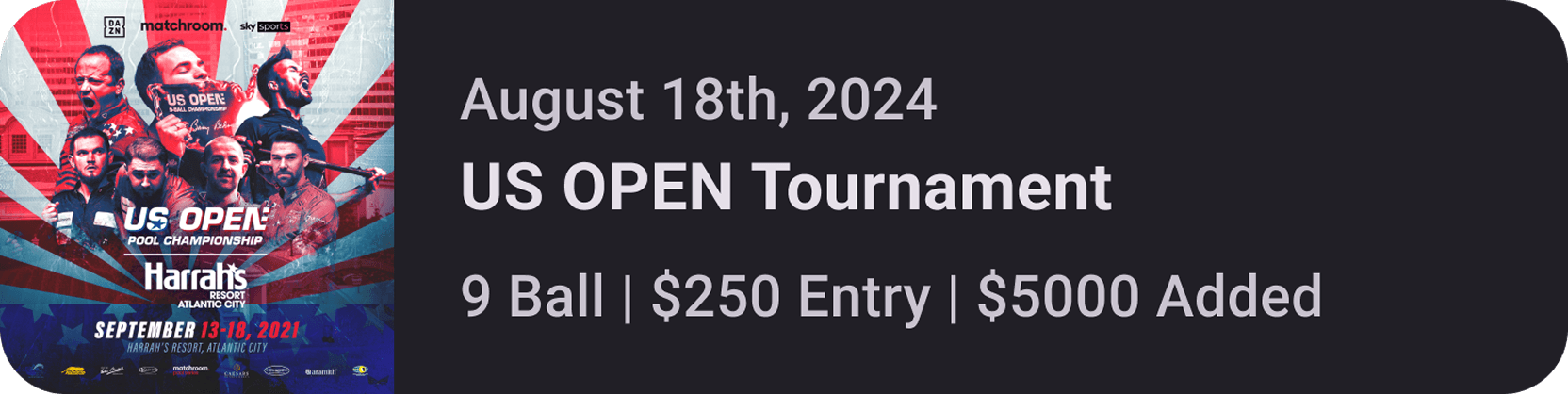US OPEN Tournament card